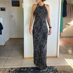 Vintage black floral dress
